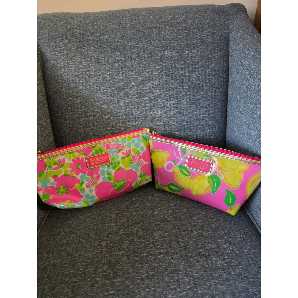 Lilly Pulitzer Estee Lauder Cosmetic Bags Set of 2